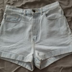 American Apparel light denim shorts size 30